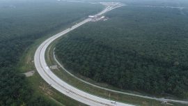Jalan Tol Binjai–Langsa Seksi Tanjung Pura–Pangkalan Brandan sepanjang 18,85 kilometer akan segera mulai memberlakukan tarif resmi. (Foto : Hutama Karya)